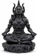 Lord Mahayogi Shiva Idol, Meditation Pose Dhyan Mudra Statue for Home, Puja Room, Office & Car Dashboard, Spiritual Decor Showpiece & Gift, 8.89 cm