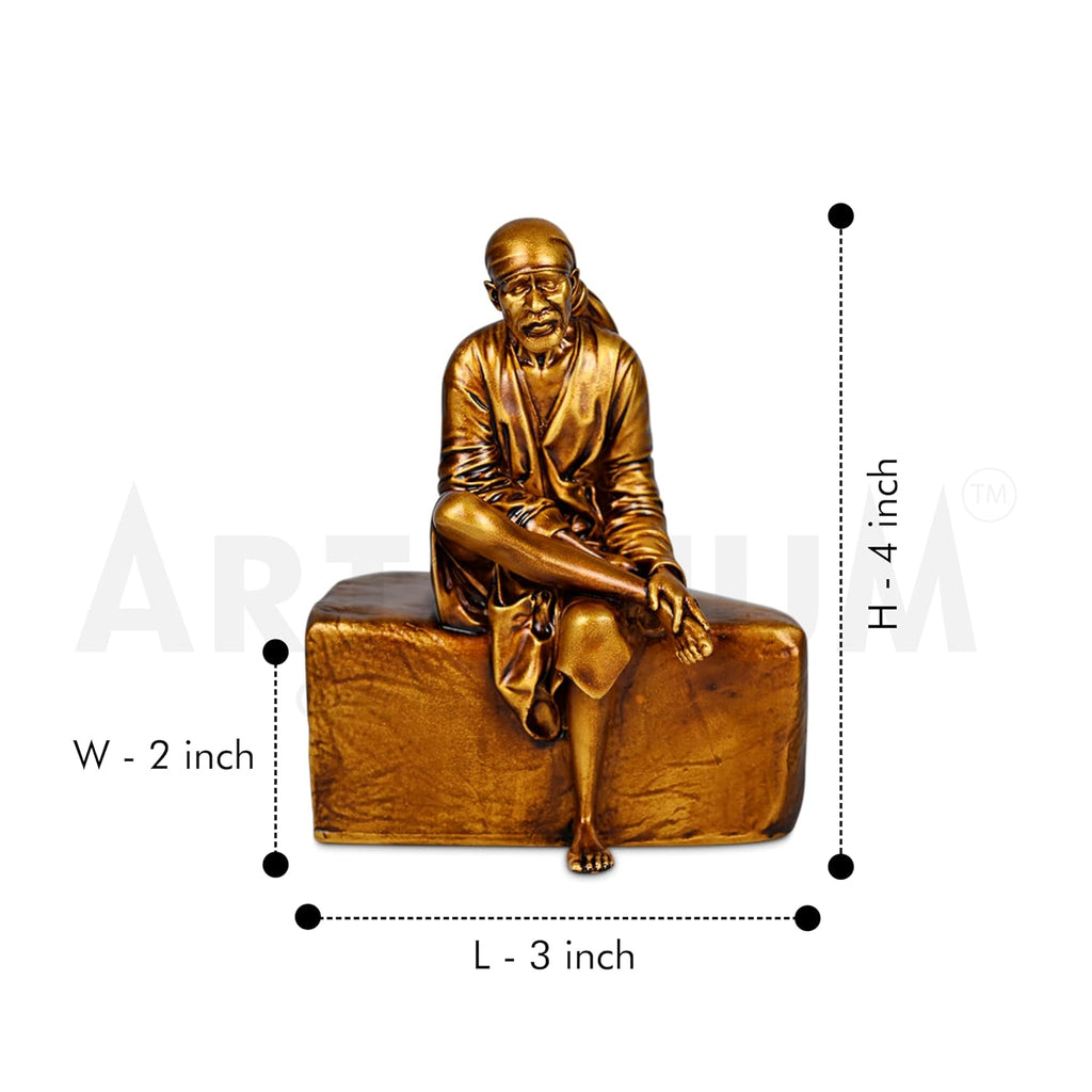 Artarium Resin 4 Inch Shirdi Sai Baba Idol